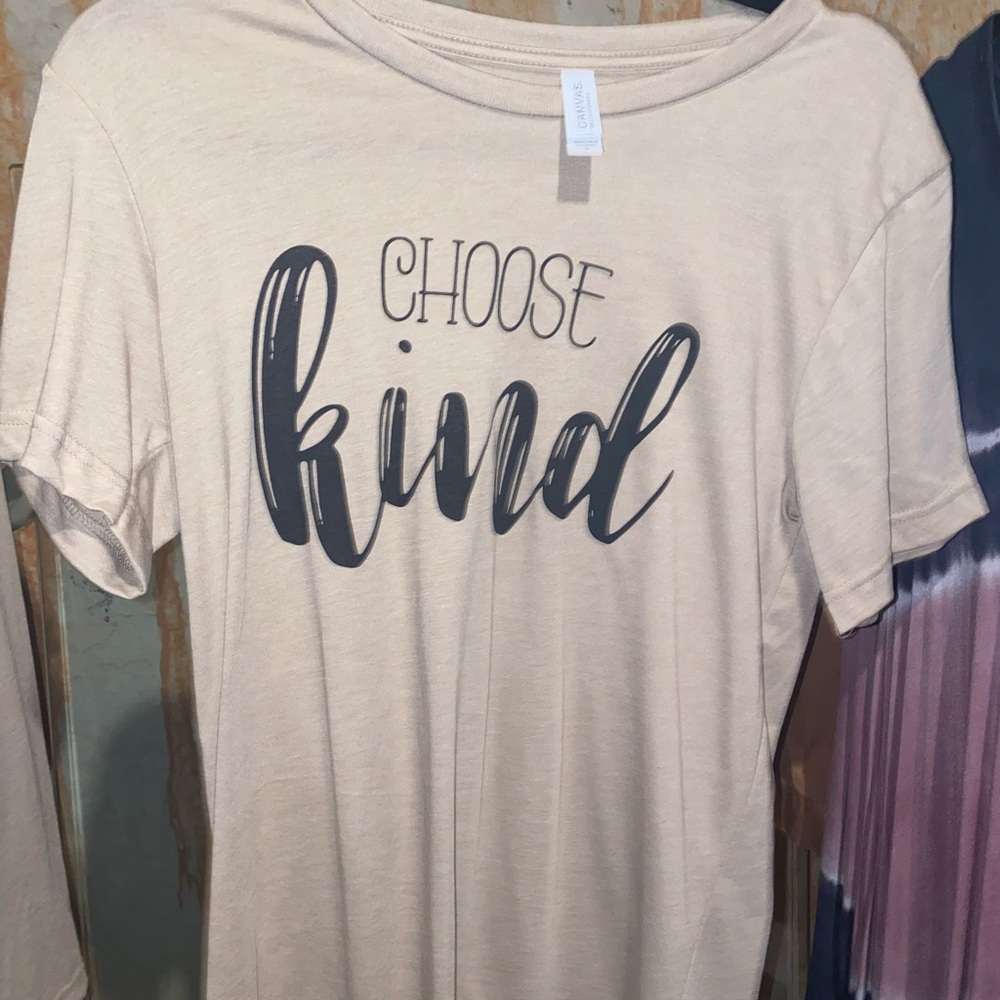 Chose kind canvas tee shirt